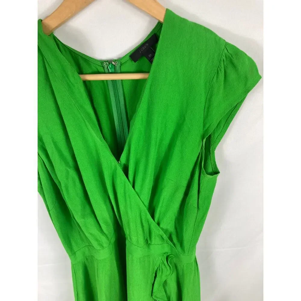 J Crew Faux Wrap Ruffle Dress Size 00
